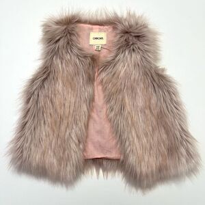 Cherokee Youth Girls‎ Light Pink Fuzzy Vest, Cherokee Girls Pink Fuzzy Vest 460